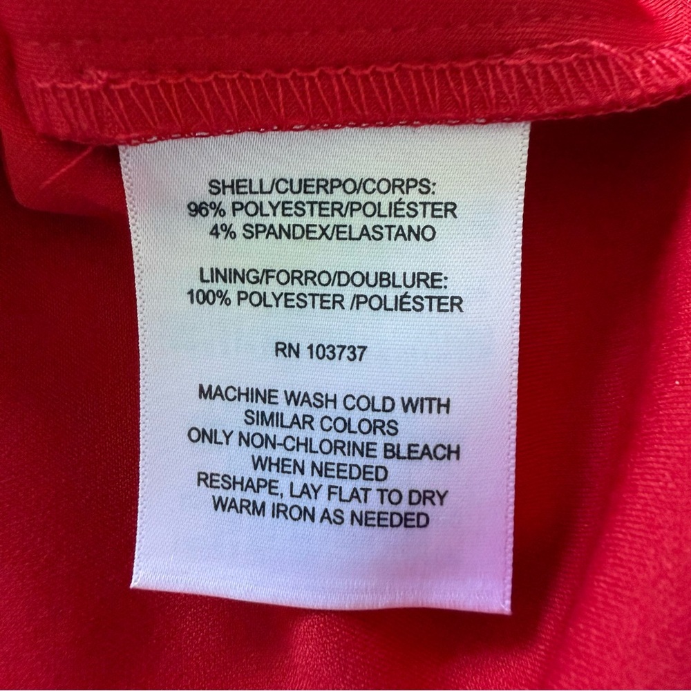DONNA MORGAN | NWOT Red Bell Sleeve Cocktail Dress Sz 8 - Picture 8 of 8